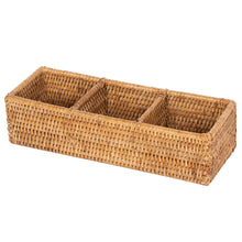 La Jolla Rattan 3 Compartment Desk, Drawer, Shelf and Cabinet Tray Organizer - product view 1