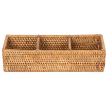 La Jolla Rattan 3 Compartment Desk, Drawer, Shelf and Cabinet Tray Organizer - product view 7