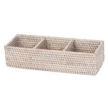 La Jolla Rattan 3 Compartment Desk, Drawer, Shelf and Cabinet Tray Organizer