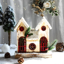 Creative Wooden Christmas Houses Village Ornaments Decoration with Lights - product view 2