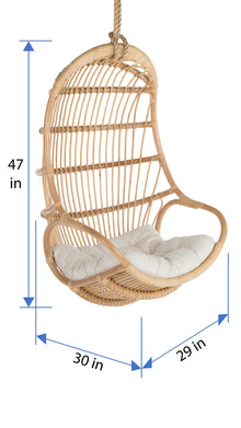 Hanging Rattan Swing Chair with Seat Cushion - product view 4