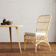 Rattan Loop Side Chair with Seat Cushion, Natural Color, Set of 2 Chairs - product view 7