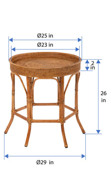La Jolla Rattan Round Side Table - product view 4