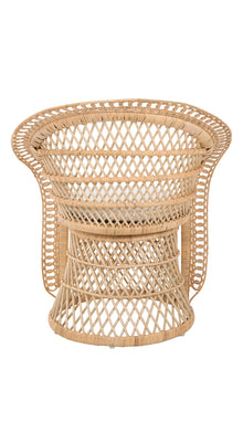 Peacock Rattan Dining Armchair or Lounge Chair, Natural - product view 8