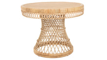 Round Rattan Peacock Dining Table, Natural - product view 1