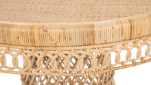 Round Rattan Peacock Dining Table, Natural - product view 3