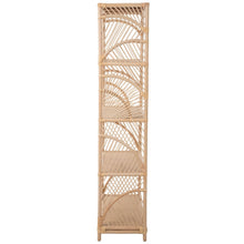 Sunrise Natural Rattan Bookshelf with 4 Shelves - Freestanding Display Shelving Unit - Storage Bookshelf - product view 6