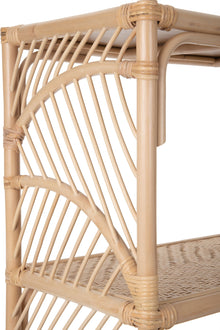 Sunrise Natural Rattan Bookshelf with 4 Shelves - Freestanding Display Shelving Unit - Storage Bookshelf - product view 3