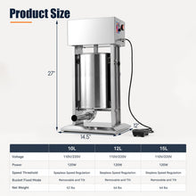 Electric Sausage Stuffer with 4 Stuffing Tubes Foot Pedal & Stepless Speed - product view 4