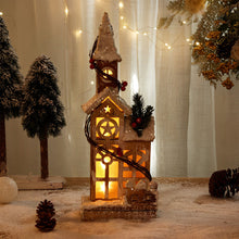 Creative Wooden Christmas Houses Village Ornaments Decoration with Lights - product view 7