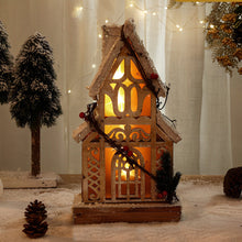 Creative Wooden Christmas Houses Village Ornaments Decoration with Lights - product view 8