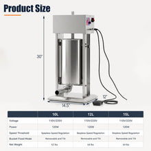 Electric Sausage Stuffer with 4 Stuffing Tubes Foot Pedal & Stepless Speed - product view 5