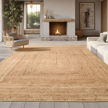 Faux Cashmere Print Jute-Look Area Rug - product view 1
