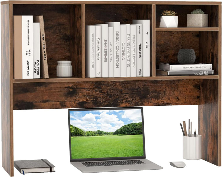 Countertop Storage Hutch with 4 Shelves for Computer Desk - product view 1