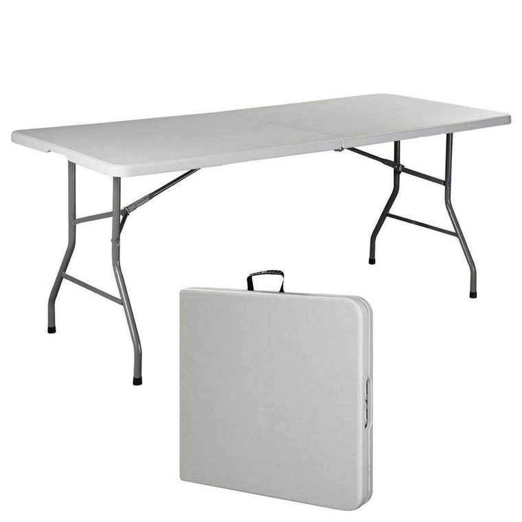 Folding Table, Off White - product view 1
