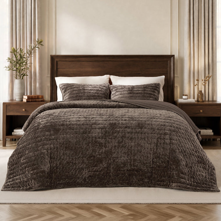 Luxury Velvet Quilt Set - product view 1