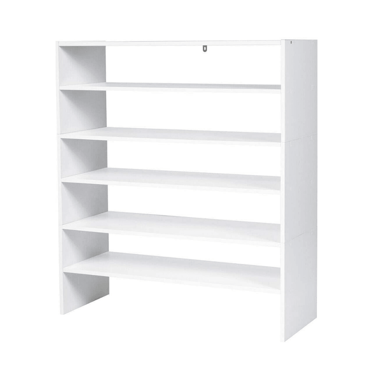 3-in-1 Stackable Shoe Rack, 6-Tier Wood Shoe Organizer, Modular Storage Shelf - product view 1