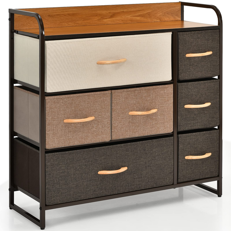 7 Drawer Dresser Storage Tower with Fold-able Fabric Drawers - product view 1