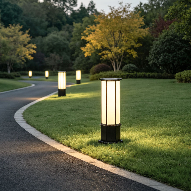 Bollard Solar Light Modern Metal Outdoor Landscape Light - product view 1