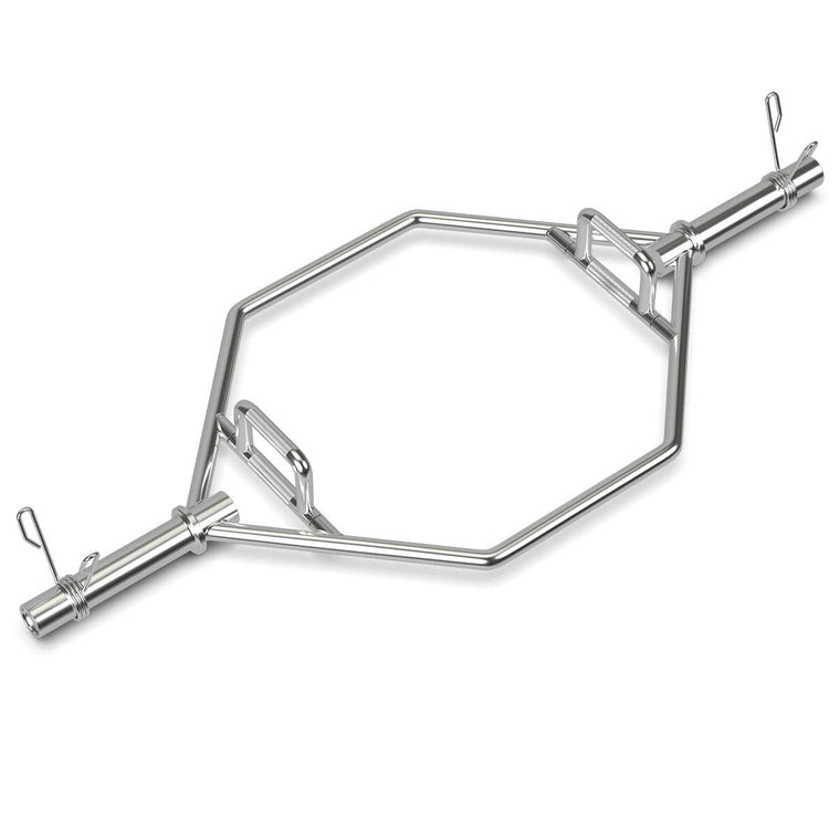 56" Olympic Hex Bar, Foldable Barbell Trap Bar with Knurled Handles - product view 1