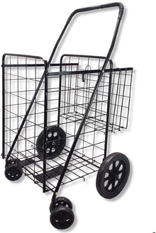 Jumbo Folding Shopping Cart for Grocery Laundry Book Luggage Travel - product view 1