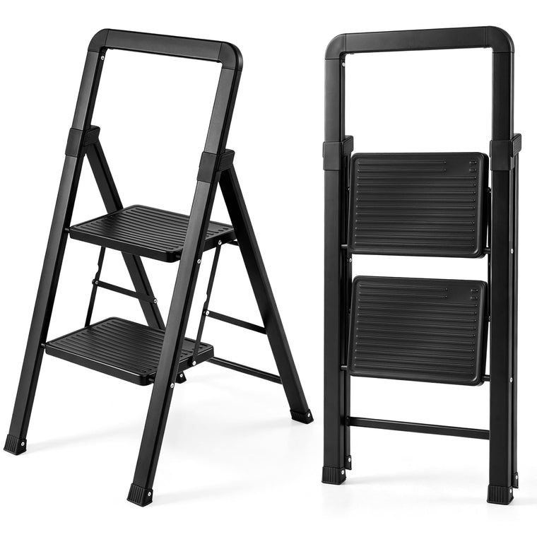 2/3/4/5 Step Ladder | Folding Step Stool with Wide Anti-Slip Pedals - product view 1