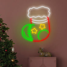 1 Piece Christmas Socks Decor Acrylic Artwork LED Neon Signs Lights - product view 4