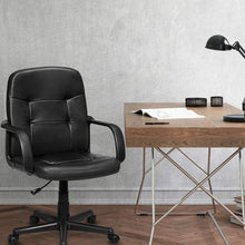 Executive Chair Mid Back Office W/Arms and Swivel Wheels - product view 3