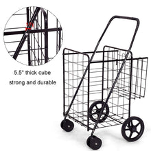 Jumbo Folding Shopping Cart for Grocery Laundry Book Luggage Travel - product view 8