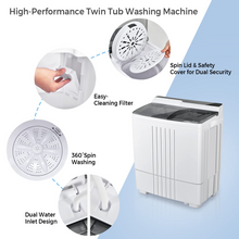 Compact Mini Laundry Washer for Apartment and Home (White & Gray) - product view 3