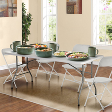 Folding Table, Off White - product view 2