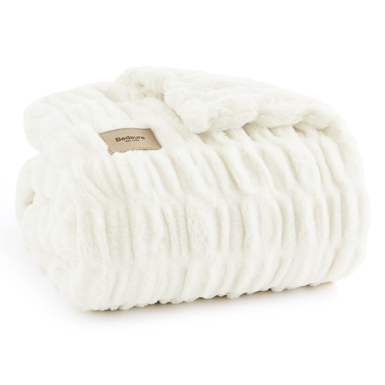Double-sided Faux Fur Ruched Blanket - product view 1