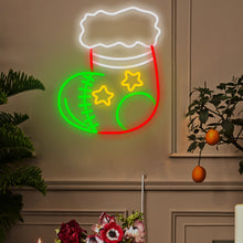 1 Piece Christmas Socks Decor Acrylic Artwork LED Neon Signs Lights - product view 3
