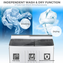 Compact Mini Laundry Washer for Apartment and Home (White & Gray) - product view 4