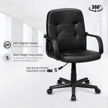 Executive Chair Mid Back Office W/Arms and Swivel Wheels - product view 4