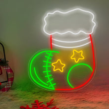 1 Piece Christmas Socks Decor Acrylic Artwork LED Neon Signs Lights - product view 5