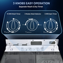 Compact Mini Laundry Washer for Apartment and Home (White & Gray) - product view 5