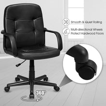 Executive Chair Mid Back Office W/Arms and Swivel Wheels - product view 5