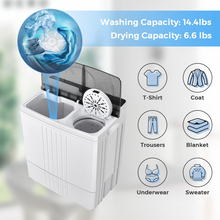 Compact Mini Laundry Washer for Apartment and Home (White & Gray) - product view 6