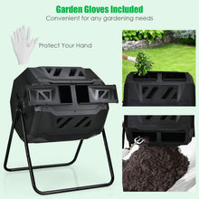 43 Gallon Composting Tumbler, Dual Chamber High Volume Compost with 2 Sliding Doors - product view 7