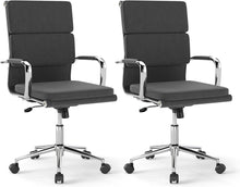 Ergonomic Office Chair Mid Back Fabric Desk Chair with Armrest