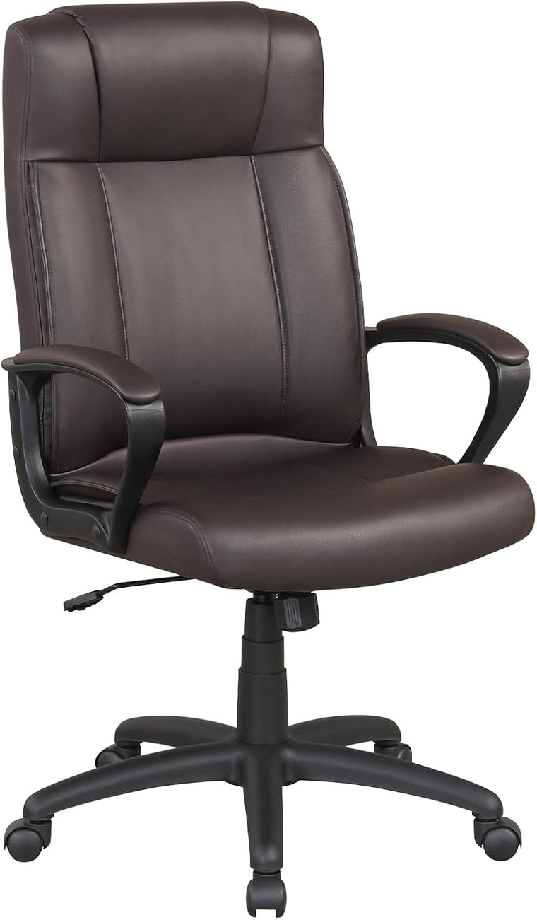 Faux Leather Office Chair Computer Desk Chair with Rocking Function - product view 1