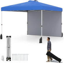 10 x 10 Pop Up Canopy with 1 Sidewall and Wheeled Bag