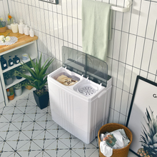 Compact Mini Laundry Washer for Apartment and Home (White & Gray) - product view 2