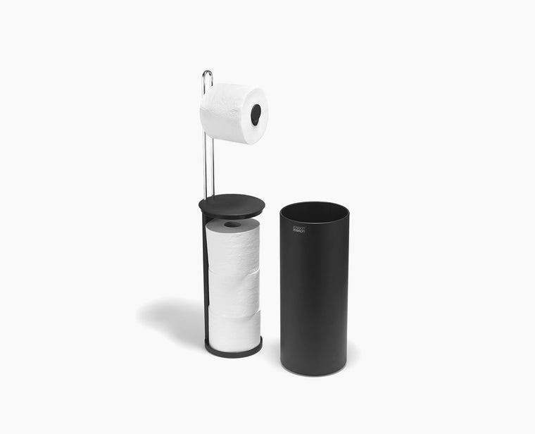 EasyStore™ Matt Black Concealed Toilet Paper Holder - product view 1