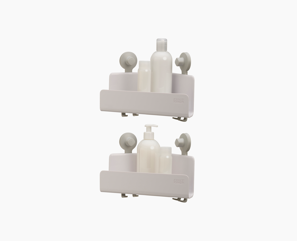 EasyStore™ 2-piece White Corner Shower Shelf Set - product view 1