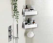 EasyStore™ 2-piece White Corner Shower Shelf Set - product view 3