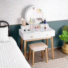 Vanity Set with Touch Screen Dimming Mirror, 3 Color Lighting Modes - product view 3