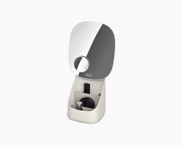 Viva Pedestal Mirror with Cosmetic Organizer - product view 1