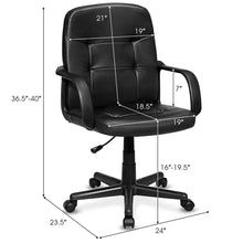 Executive Chair Mid Back Office W/Arms and Swivel Wheels - product view 8